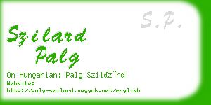 szilard palg business card